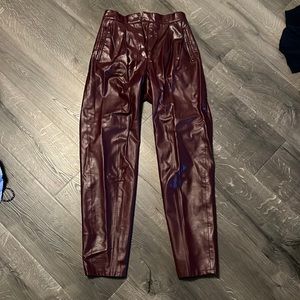 Real leather pants